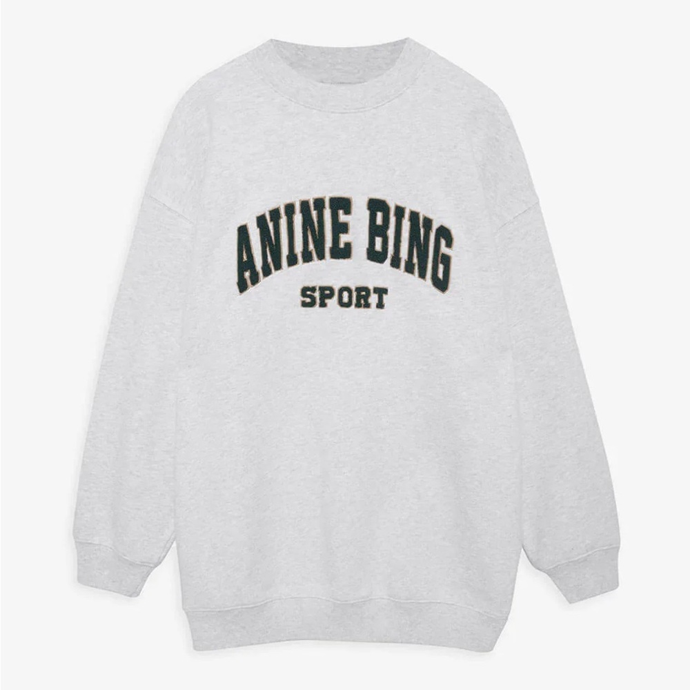 Anine Bing Tyler Light Gray Crewneck